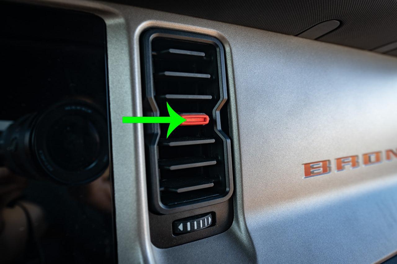 AC Vent Tab Inlays (Printed Series) - 2021+ Bronco - 21BRONCOACTABPT-BO-21BRONCOACTABPT-GHBM-21BRONCOACTABPT-AB-21BRONCOACTABPT-A51-21BRONCOACTABPT-AZ-  DRIVEN - 1