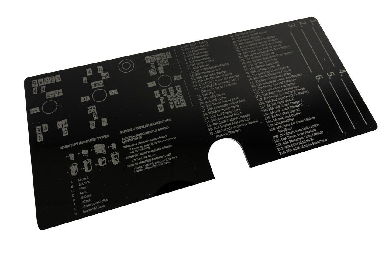 Acrylic Laser Series Fuse Box Lid Label Plate - 2021-2025 Bronco - 21BRONCOUNHDFUSE-LASER-21-21BRONCOUNHDFUSE-LASER-25-21BRONCOUNHDFUSE-LASER-SI21-21BRONCOUNHDFUSE-LASER-SI25-  DRIVEN - 3