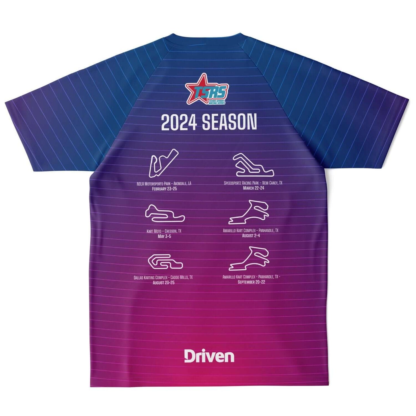 DRIVEN | TSRS '24 | Karting Underwear Top - Short Sleeve - Adult - Pink/Blue