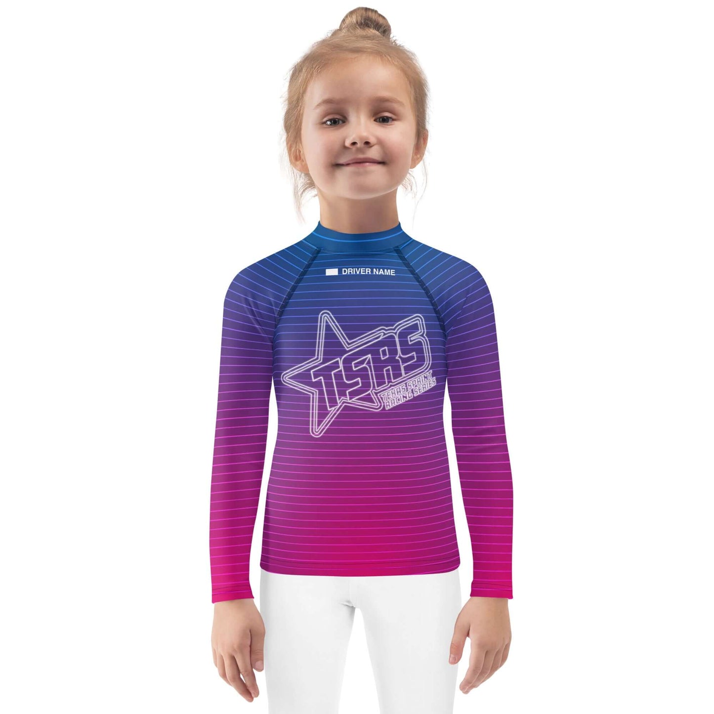 DRIVEN | TSRS '24 | Karting Underwear Top - Long Sleeve - Child -Pink/Blue - UPF 50+