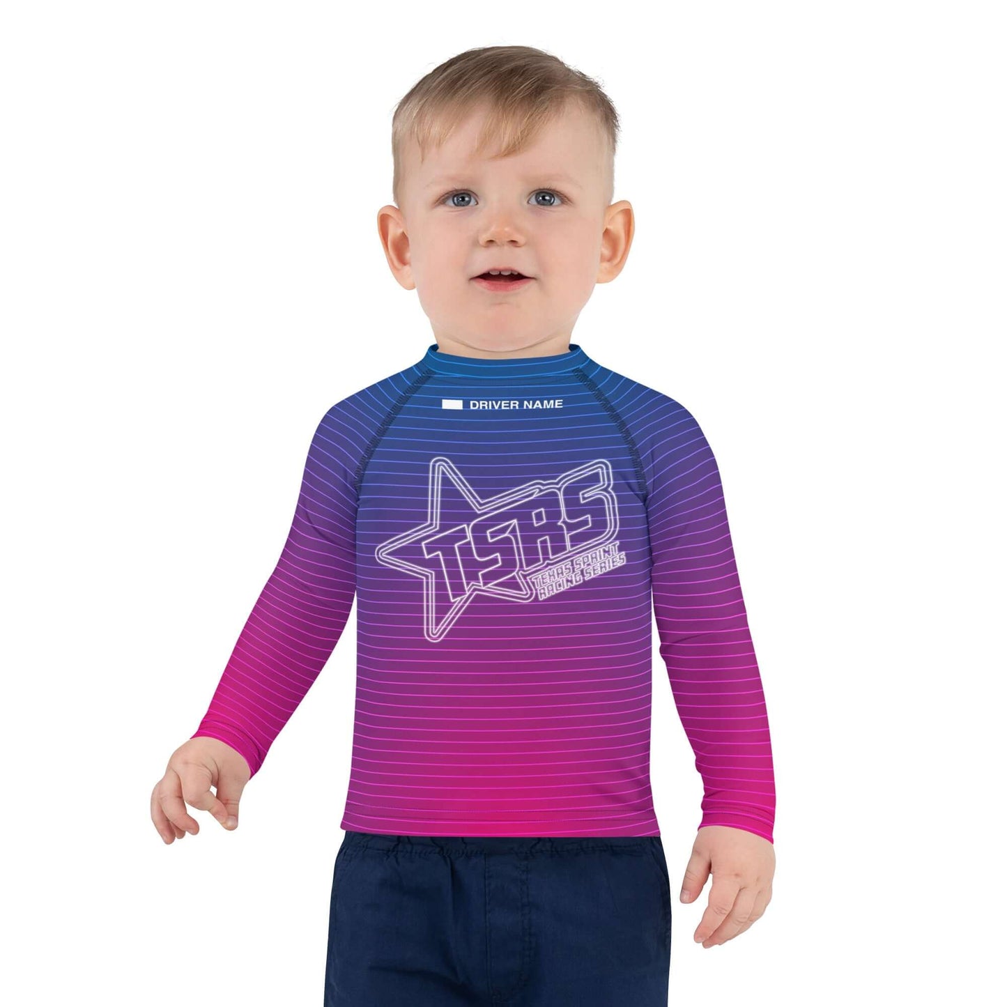 DRIVEN | TSRS '24 | Karting Underwear Top - Long Sleeve - Child -Pink/Blue - UPF 50+