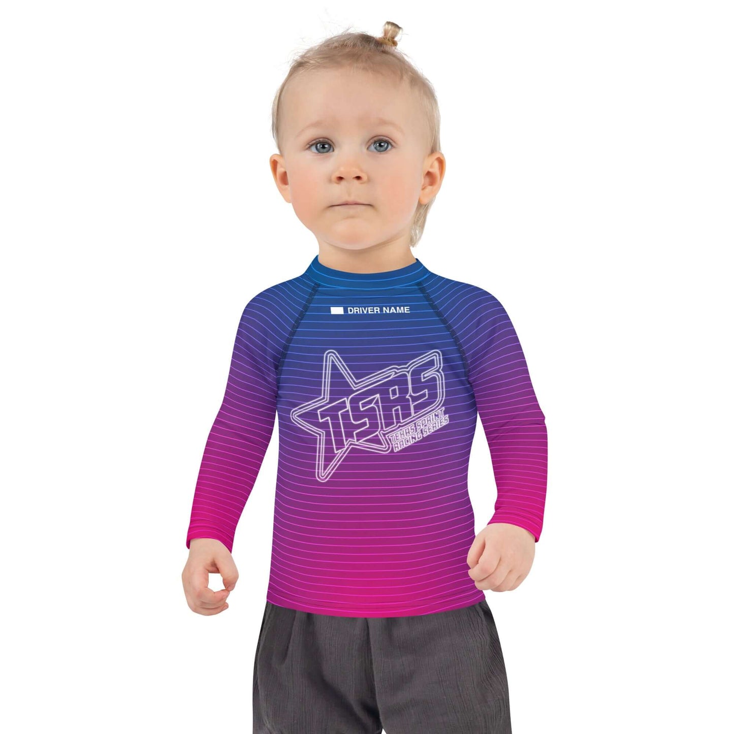 DRIVEN | TSRS '24 | Karting Underwear Top - Long Sleeve - Child -Pink/Blue - UPF 50+