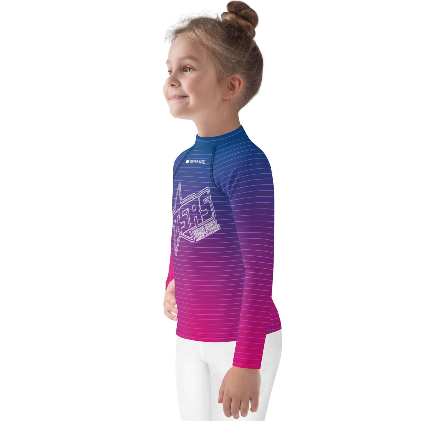 DRIVEN | TSRS '24 | Karting Underwear Top - Long Sleeve - Child -Pink/Blue - UPF 50+