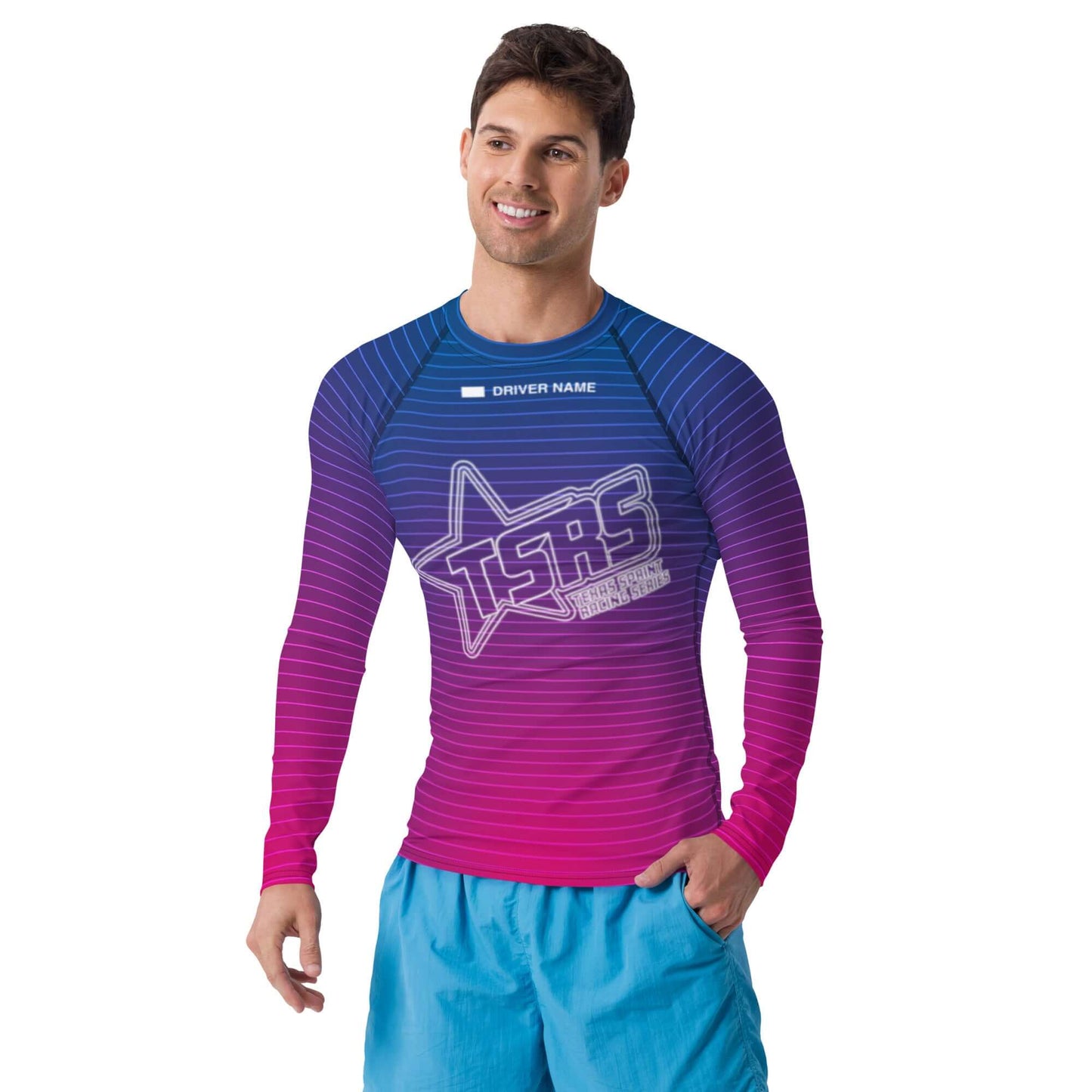 DRIVEN | TSRS '24 | Karting Underwear Top - Long Sleeve - Adult - Pink/Blue - UPF 50+