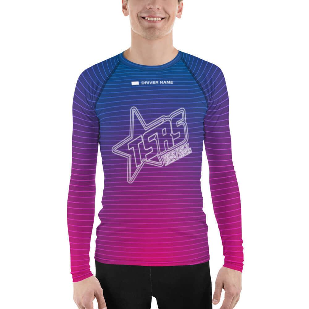 DRIVEN | TSRS '24 | Karting Underwear Top - Long Sleeve - Adult - Pink/Blue - UPF 50+