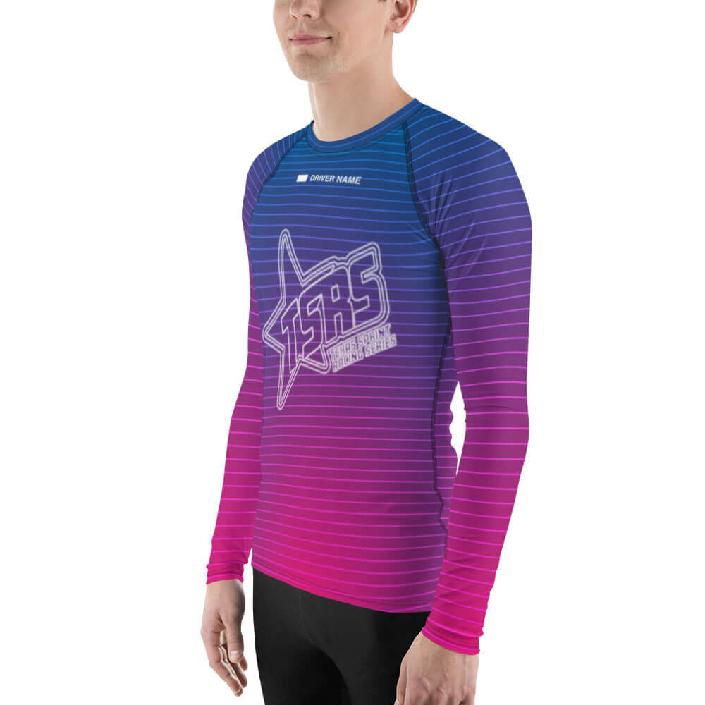 DRIVEN | TSRS '24 | Karting Underwear Top - Long Sleeve - Adult - Pink/Blue - UPF 50+