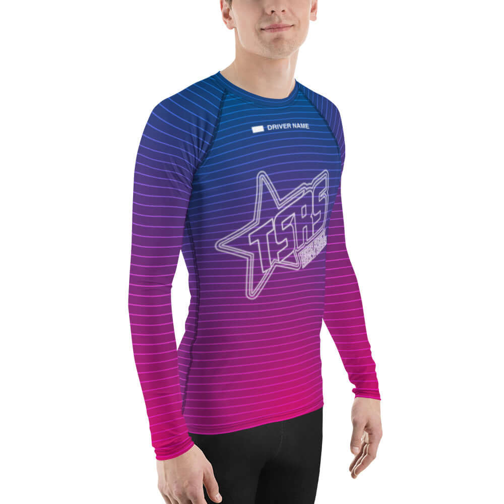 DRIVEN | TSRS '24 | Karting Underwear Top - Long Sleeve - Adult - Pink/Blue - UPF 50+