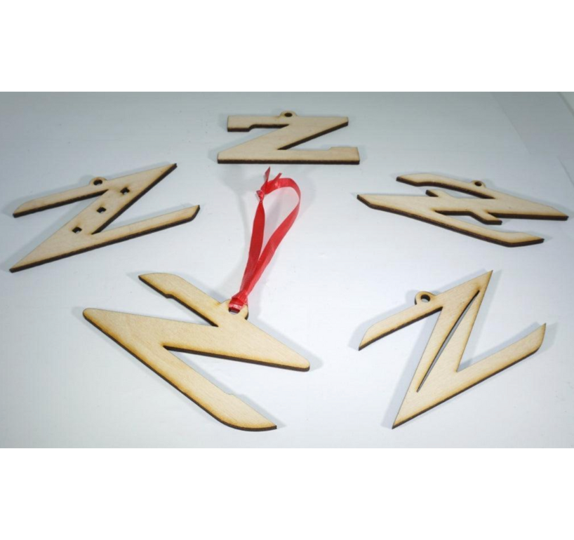 ZSPEC Laser-Engraved Wood Ornaments, Set of Five Nissan Z Ornaments, 4" - ZSD-564178-  DRIVEN - 1
