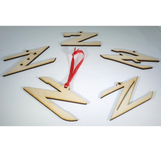 ZSPEC Laser-Engraved Wood Ornaments, Set of Five Nissan Z Ornaments, 4" - ZSD-564178-  DRIVEN - 1