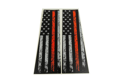 American Flag B Pillar Protection Kit (Printed Series) - 2021+ Bronco 4 Door - 21BRNBPILLAR4PT-AFBW-21BRNBPILLAR4PT-AFTBL-21BRNBPILLAR4PT-AFTRL-21BRNBPILLAR4PT-AFTGR-  DRIVEN - 24