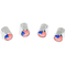 Chrome Valve Stem Tire Caps, Style: United States (USA) Stars & Stripes Flag