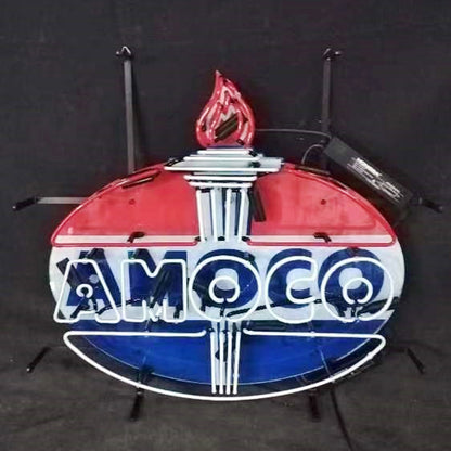 Amoco Gasoline Neon Sign Light - MEX383-  DRIVEN - 4