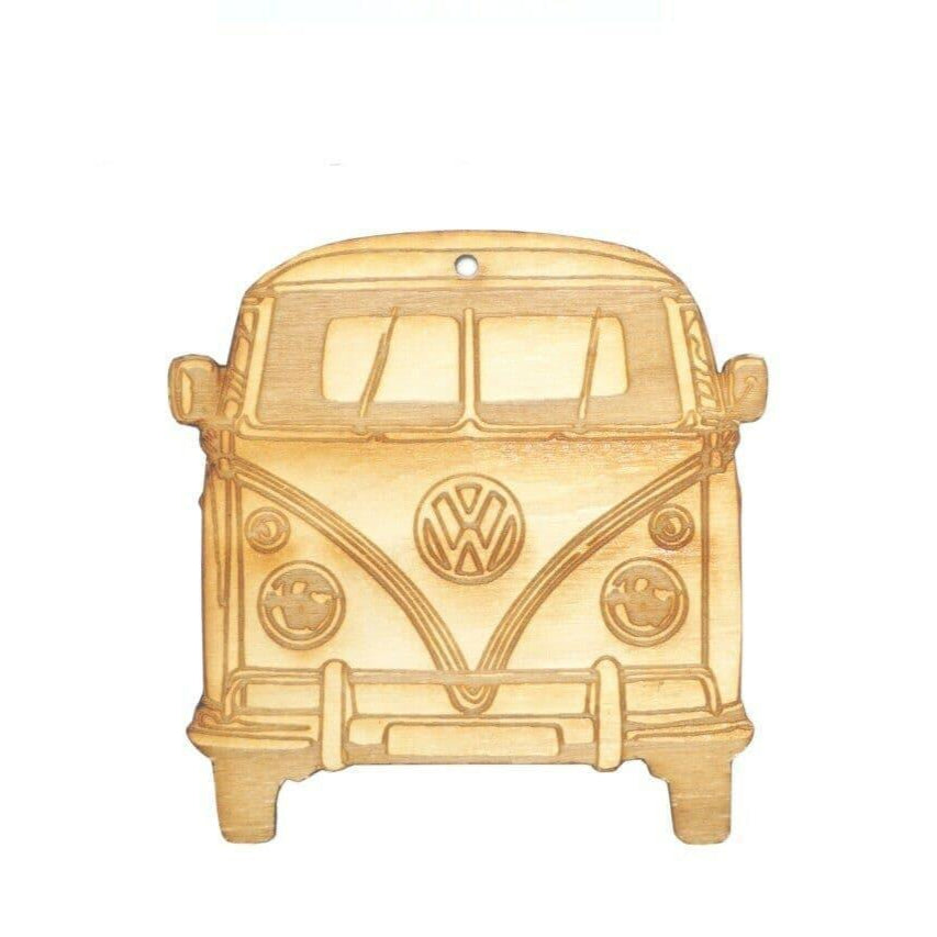 ZSPEC Laser-Engraved Birch Ornament, Style: VW Vintage Bus, ~5-inch Wide - ZSD-192708-  DRIVEN - 1