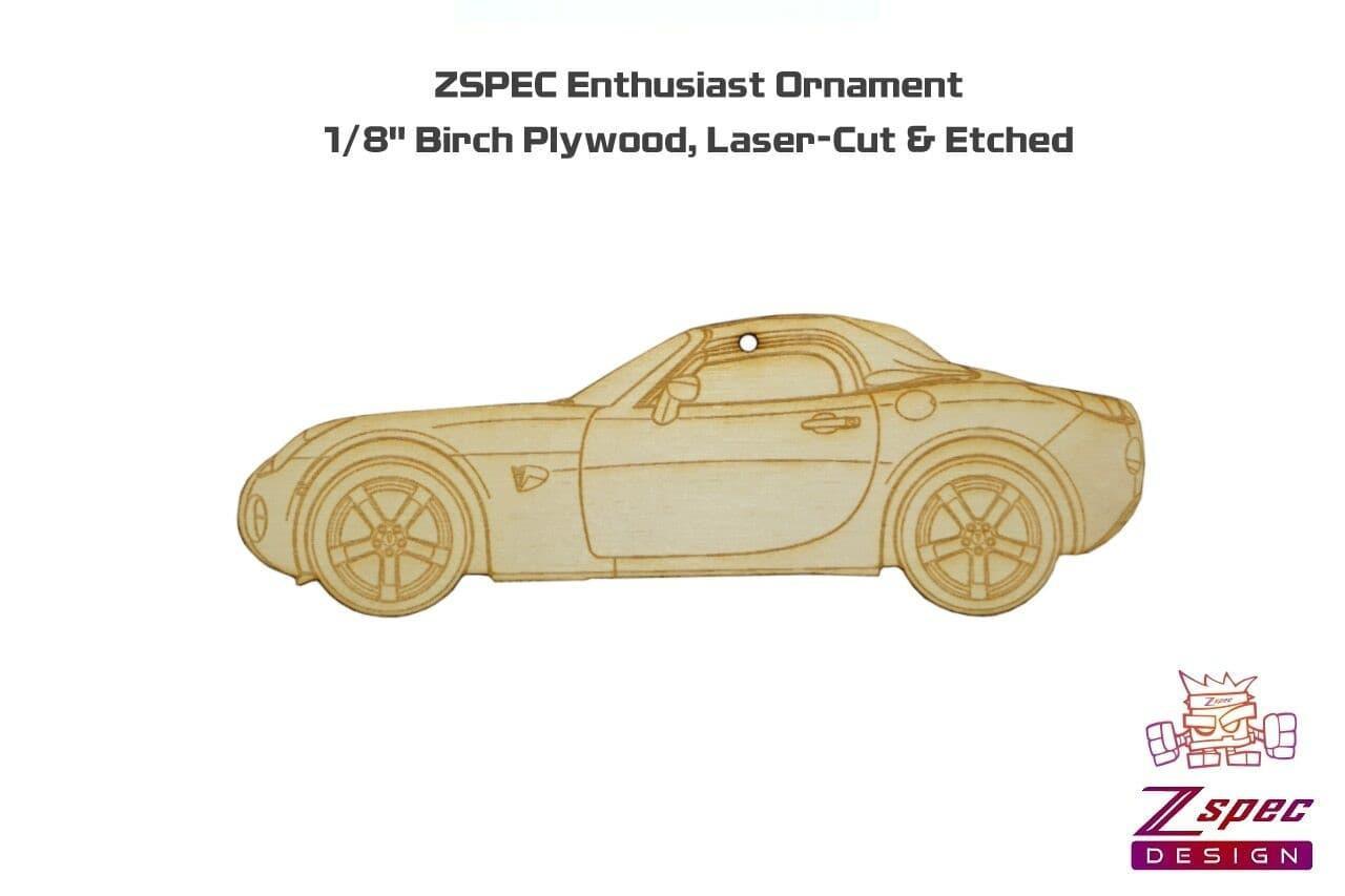 ZSPEC Laser-Engraved Birch Ornament, Style: Pontiac Solstice/Saturn Sky ~5-inch Wide - ZSD-373398-  DRIVEN - 2