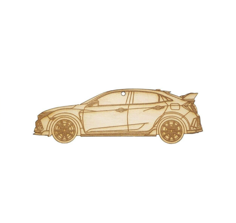 ZSPEC Laser-Engraved Wood Ornament, Style: Honda Civic FK8 Type R, Birch - ZSD-013409-  DRIVEN - 1