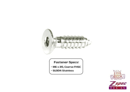 ZSPEC M6x20mm Coarse Flat-Head FHSC Fasteners, Stainless, 10-Pack - ZSD-004681-  DRIVEN - 2