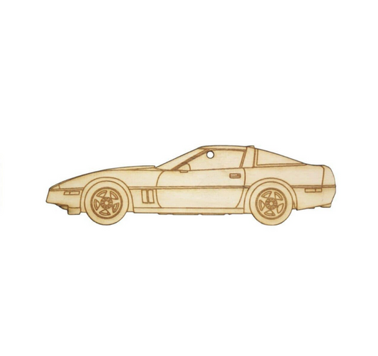 ZSPEC Laser-Engraved Wood Ornament, Style: Corvette C4, Birch - ZSD-192289-  DRIVEN - 1