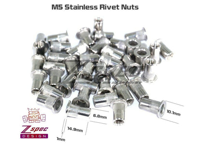 ZSPEC M5-0.8 Rivet Nuts, SUS304 Stainless Steel, 10-Pack - ZSD-005503-  DRIVEN - 3