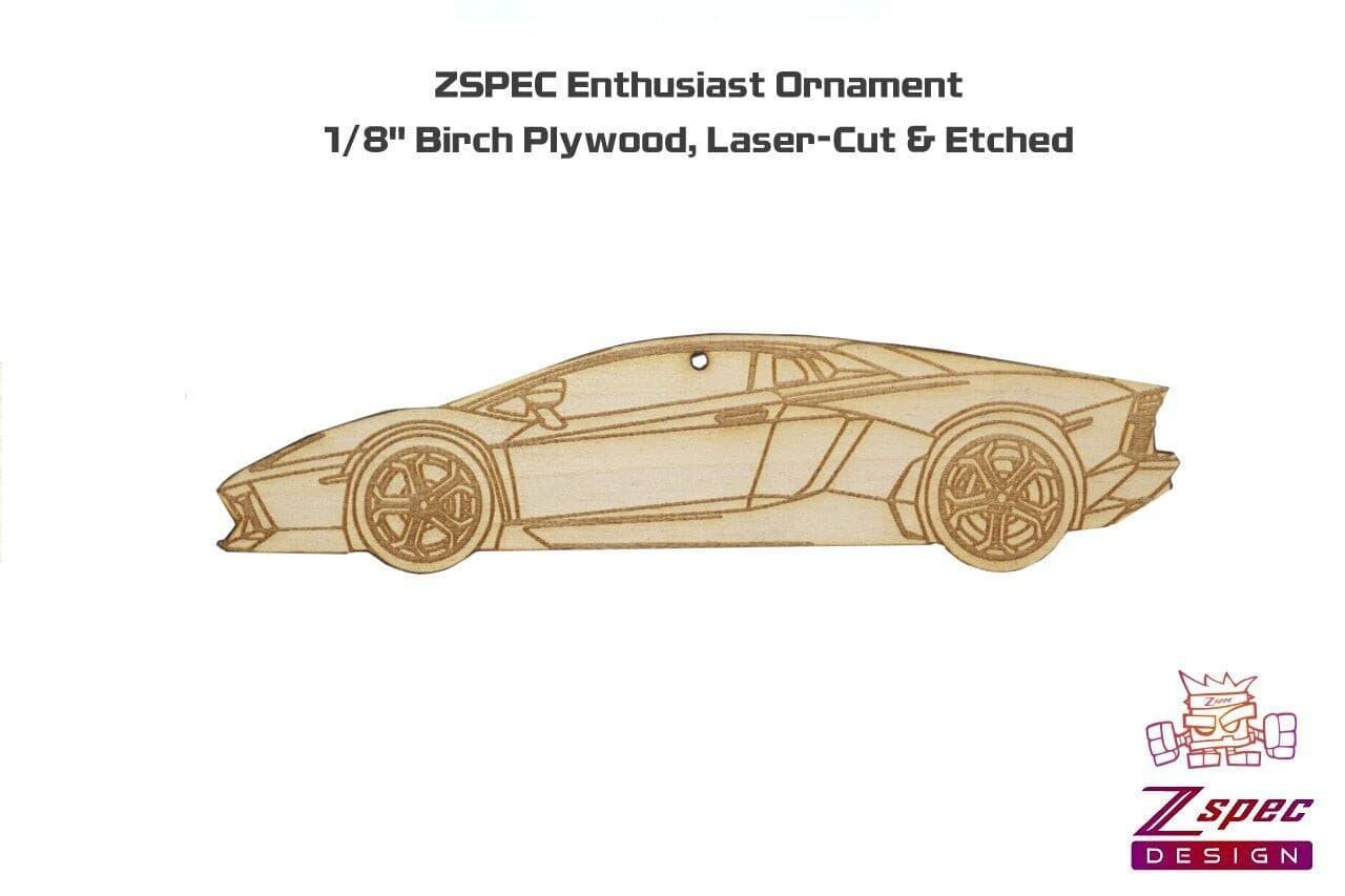 ZSPEC Laser-Engraved Wood Ornament, Style: Lamborghini Aventador, Birch - ZSD-013171-  DRIVEN - 2