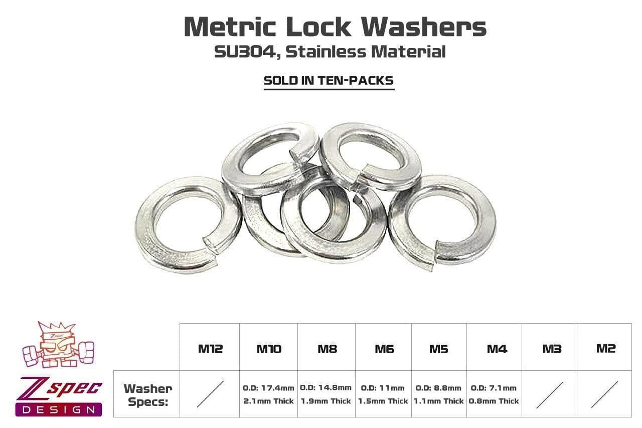 ZSPEC M8 Lock Washers, SUS304 Stainless, 10-Pack - ZSD-007392-  DRIVEN - 2