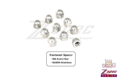 ZSPEC M3-0.5 Stainless Acorn Nuts, Stainless SUS304, 10-Pack - ZSD-373824-  DRIVEN - 2