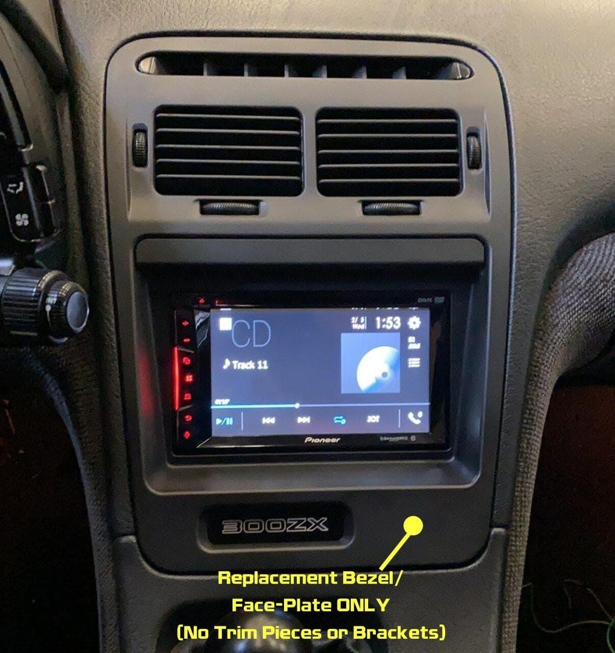 ZSPEC LHD Double-Din Radio Bezel Face-Plate for Nissan Z32 300zx, Bezel-ONLY - ZSD-189630-  DRIVEN - 2