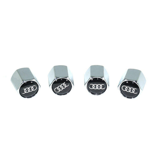 Chrome Valve Stem Tire Caps, Style: AUDI - ZSD-374081-  DRIVEN - 1