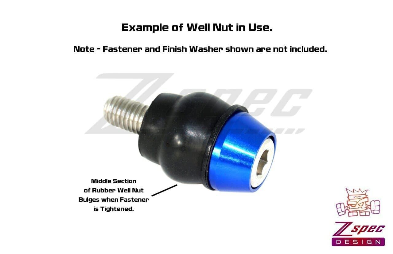 ZSPEC M8 Rubber Well Nuts for SUV/Truck Body Elements & Over-Fender Flares, 10-Pack - ZSD-007033-  DRIVEN - 3