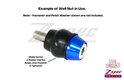 ZSPEC M8 Rubber Well Nuts for SUV/Truck Body Elements & Over-Fender Flares, 10-Pack - ZSD-007033-  DRIVEN - 3