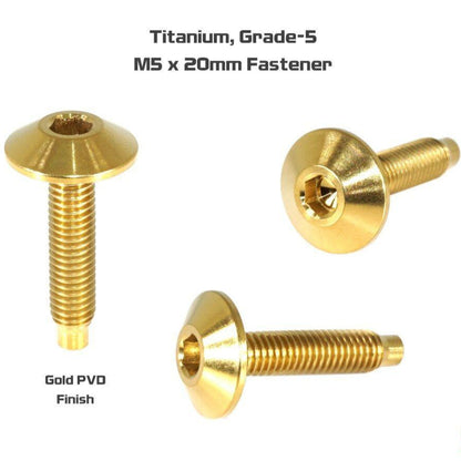 ZSPEC Low-Profile Body Kit Fastener, M5x20mm, Titanium w/ Rivet Nut, Per Each - ZSD-386138-ZSD-386145-ZSD-386152-ZSD-386169-ZSD-386176-  DRIVEN - 9