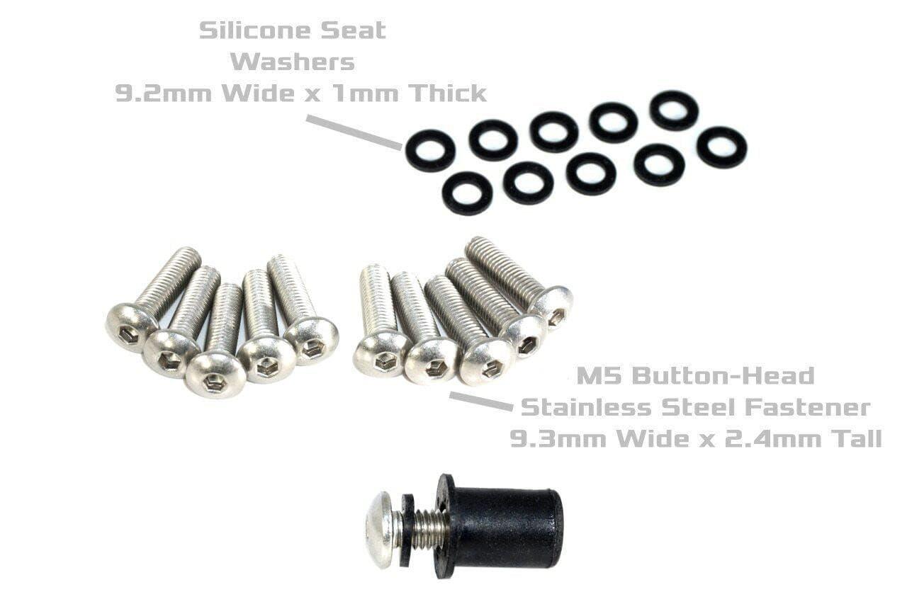 ZSPEC Button-Head Body Kit Fasteners, M5x20mm, Stainless, Per Each w/Well Nuts - ZSD-007026-  DRIVEN - 3
