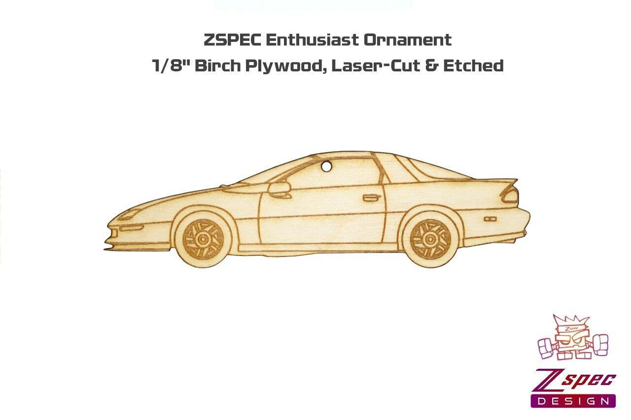 ZSPEC Laser-Engraved Wood Ornament, Style: Camaro Z28, Birch, ~5" - ZSD-004612-  DRIVEN - 2