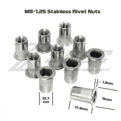 ZSPEC M8-1.25 Rivet Nuts, SUS304 Stainless Steel, 10-Pack - ZSD-005022-  DRIVEN - 2