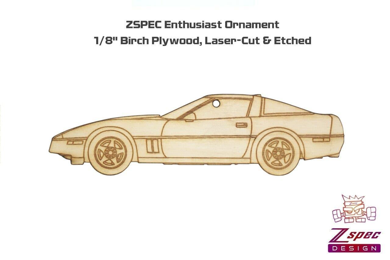 ZSPEC Laser-Engraved Wood Ornament, Style: Corvette C4, Birch - ZSD-192289-  DRIVEN - 2