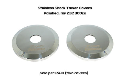ZSPEC Shock Tower Covers, Polished Stainless, for '90-96 Nissan Z32 300zx - ZSD-193040-  DRIVEN - 3