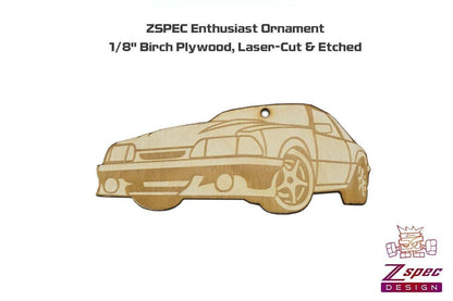 ZSPEC Laser-Engraved Birch Ornament, Style: Ford Mustang Fox-Body, ~5-inch Wide - ZSD-192791-  DRIVEN - 2