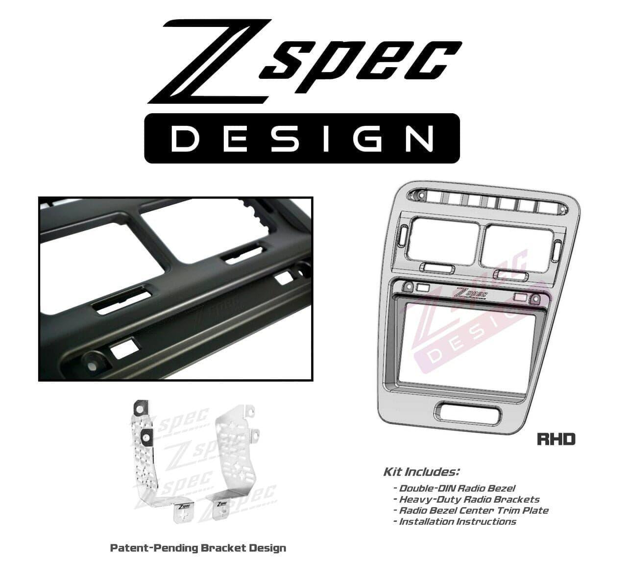 ZSPEC RHD Double-Din Radio Bezel w/Brackets for '90-99 Nissan Z32 300zx - ZSD-006005-  DRIVEN - 2