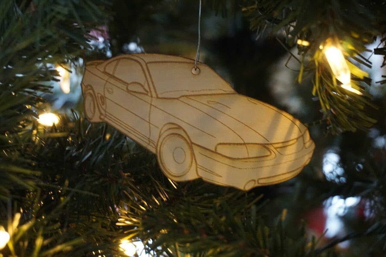 ZSPEC Laser-Engraved Birch Ornament, Style: Ford Mustang SN95, ~5-inch Wide - ZSD-192784-  DRIVEN - 3