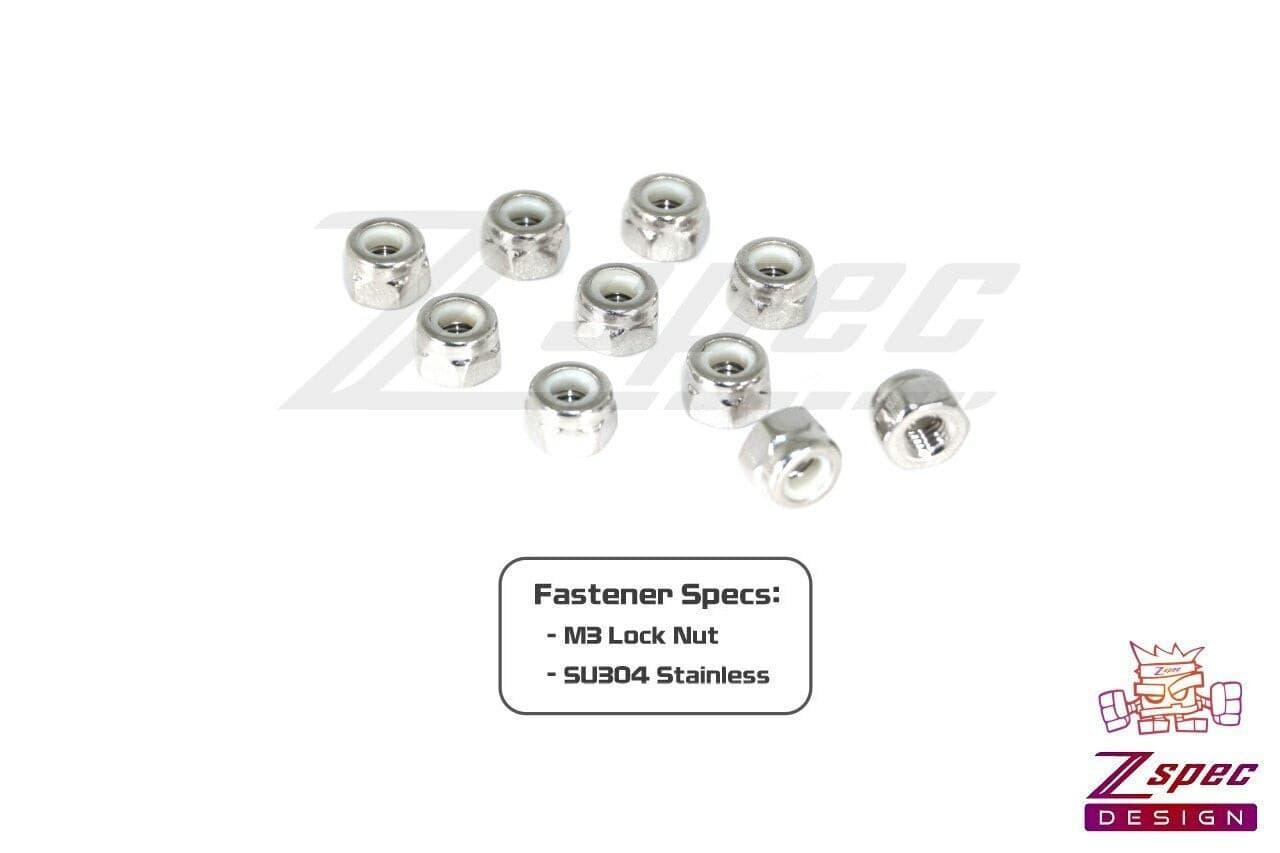 ZSPEC M3-0.5 Nylon Lock Nuts, Stainless SUS304, 10-Pack - ZSD-373817-  DRIVEN - 2