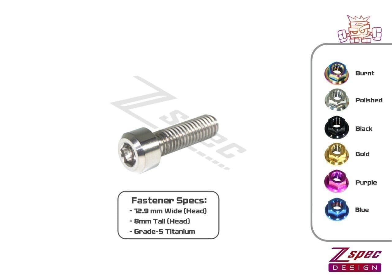 ZSPEC M8-1.25x25mm Socket-Cap SHSC Fastener/Bolt, Titanium Grade-5, Per Each - ZSD-193149-ZSD-193156-ZSD-193163-ZSD-193170-ZSD-193187-  DRIVEN - 2