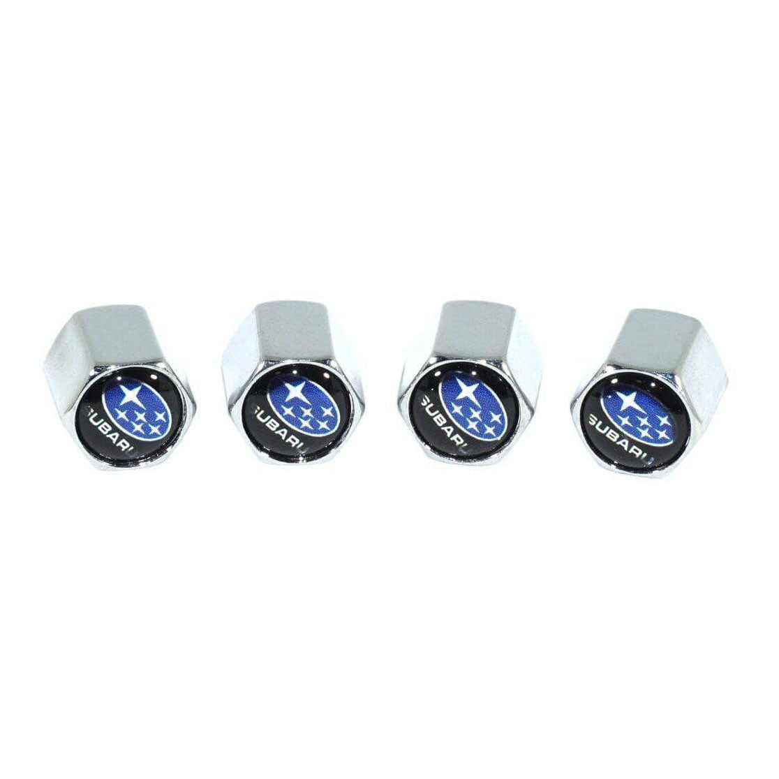 Chrome Valve Stem Tire Caps, Style: SUBARU - ZSD-374098-  DRIVEN - 1