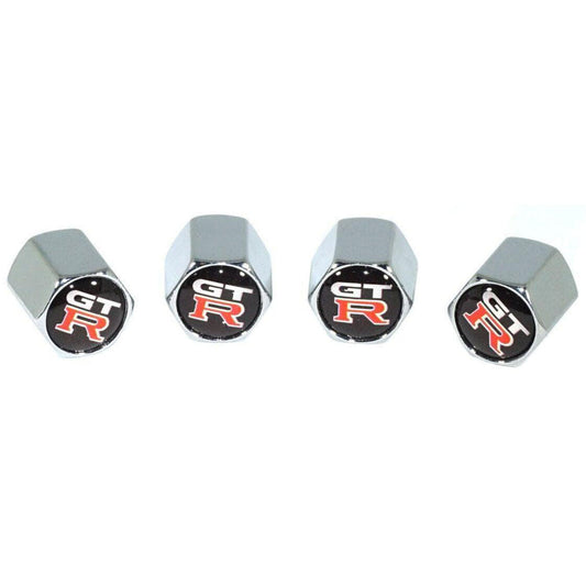Chrome Valve Stem Tire Caps, Style: Nissan GTR/GT-R - ZSD-006012-  DRIVEN - 1