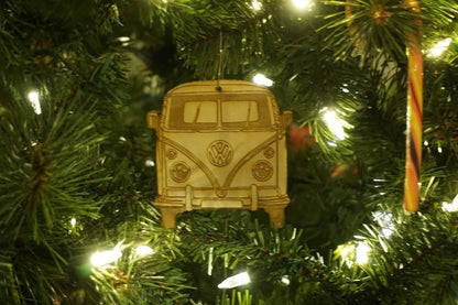 ZSPEC Laser-Engraved Birch Ornament, Style: VW Vintage Bus, ~5-inch Wide - ZSD-192708-  DRIVEN - 3
