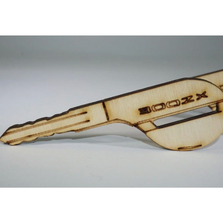 ZSPEC Laser-Engraved Birch Key Ornaments, Set of 4, Style: Nissan 300zx Z32, ~5-inch Wide - ZSD-005794-  DRIVEN - 4