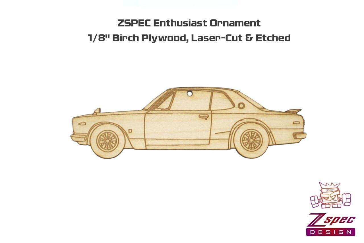 ZSPEC Laser-Engraved Wood Ornament, Style: Nissan KPGC10 GTR Hakosuka, Birch - ZSD-006036-  DRIVEN - 2