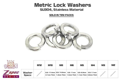 ZSPEC M10 Lock Washers, SUS304 Stainless, 10-Pack - ZSD-012877-  DRIVEN - 2