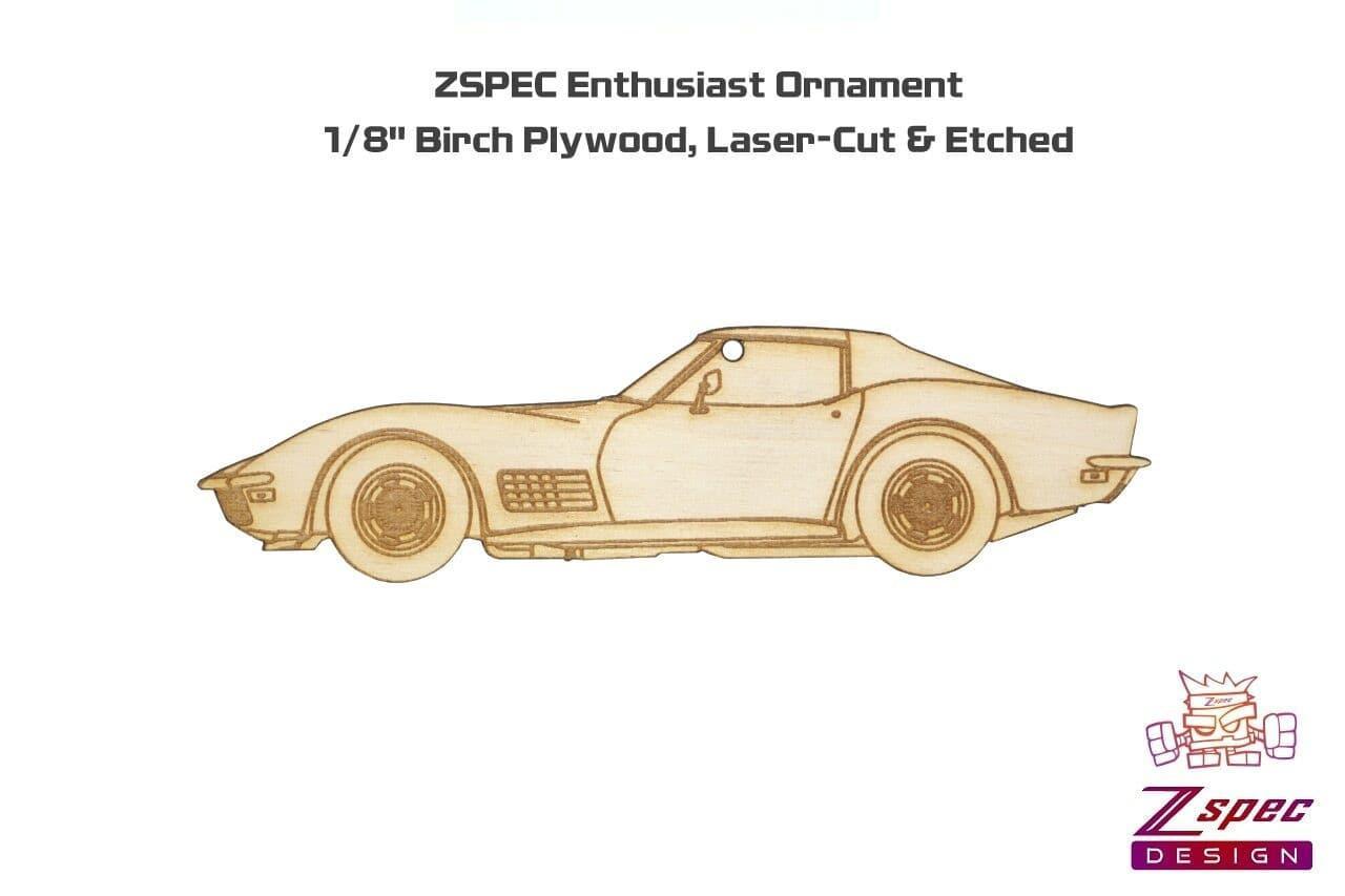 ZSPEC Laser-Engraved Wood Ornament, Style: Corvette C3, Birch - ZSD-192296-  DRIVEN - 2