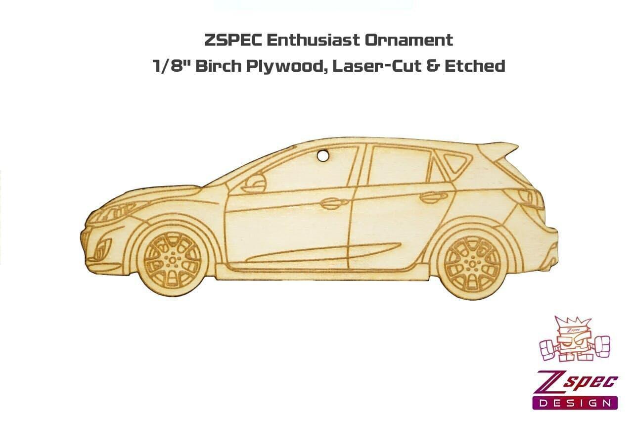 ZSPEC Laser-Engraved Wood Ornament, Style: Mazda Speed3, Birch - ZSD-013003-  DRIVEN - 2