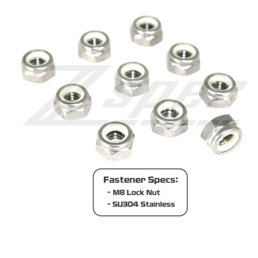 ZSPEC M8-1.25 Nylon Lock Nuts, Stainless SUS304, 10-Pack - ZSD-568312-  DRIVEN - 2