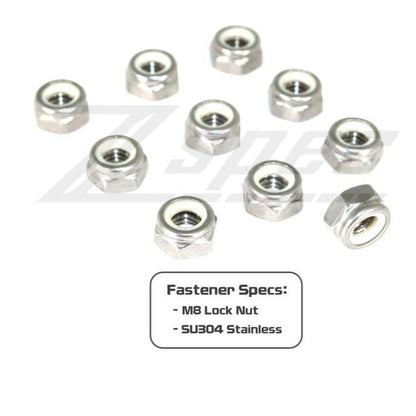 ZSPEC M8-1.25 Nylon Lock Nuts, Stainless SUS304, 10-Pack - ZSD-568312-  DRIVEN - 2